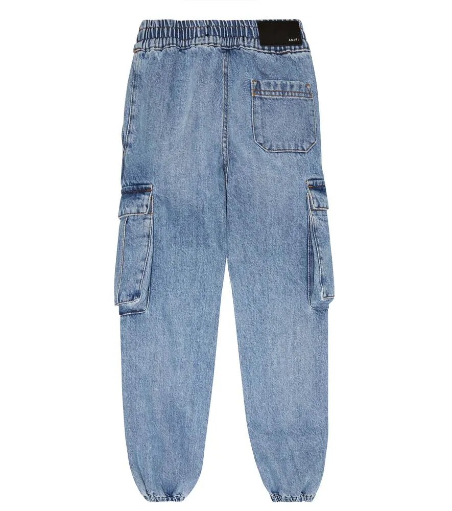 Amiri denim cargo pants, blue