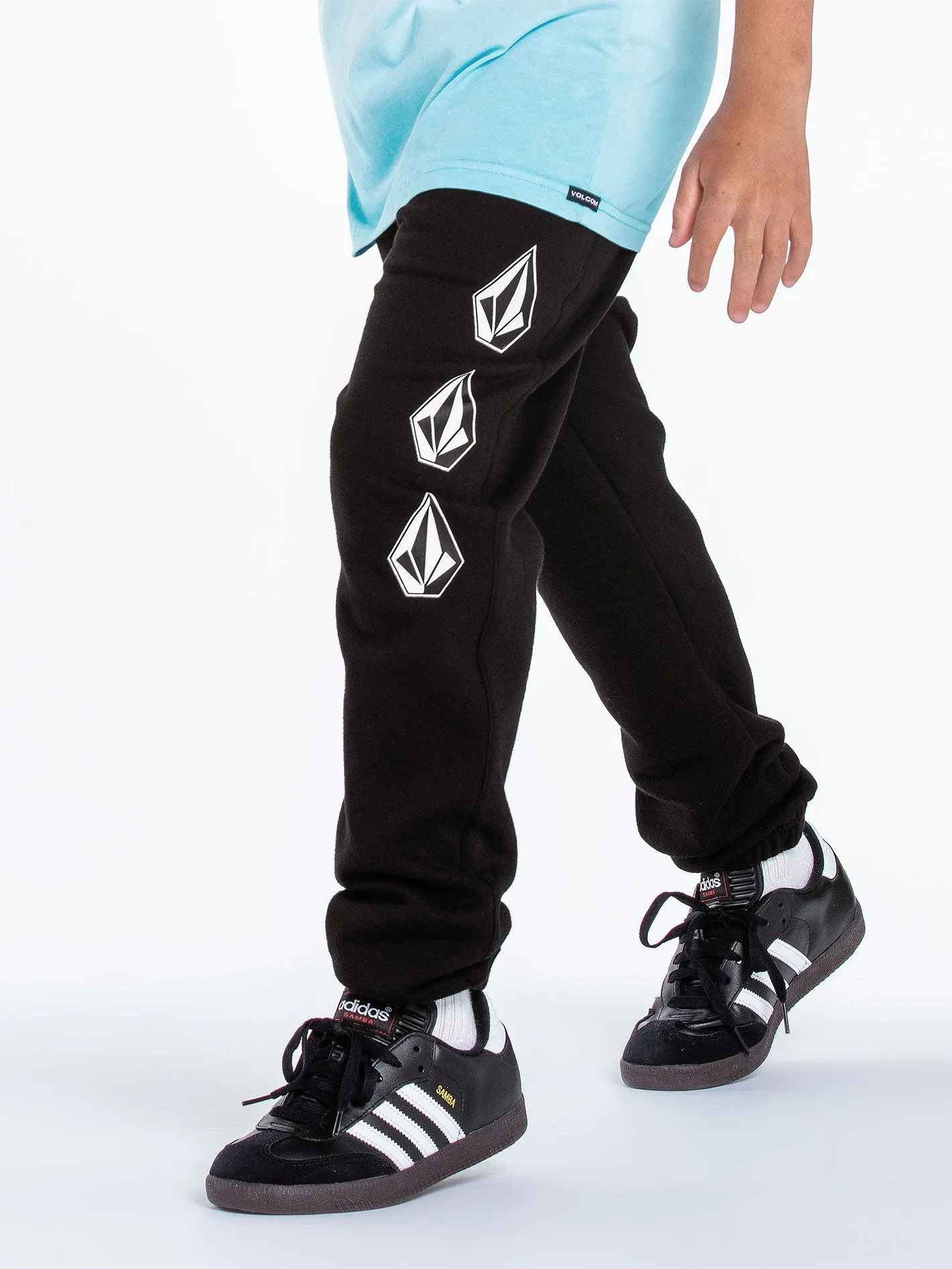 Big Boys Iconic Stone Fleece Pants - Black