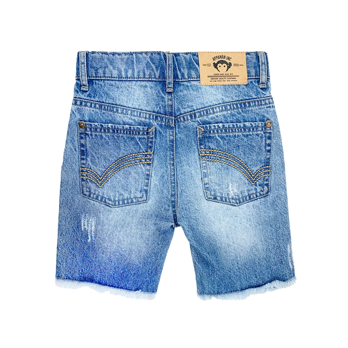 Blue Light Wash Denim Shorts