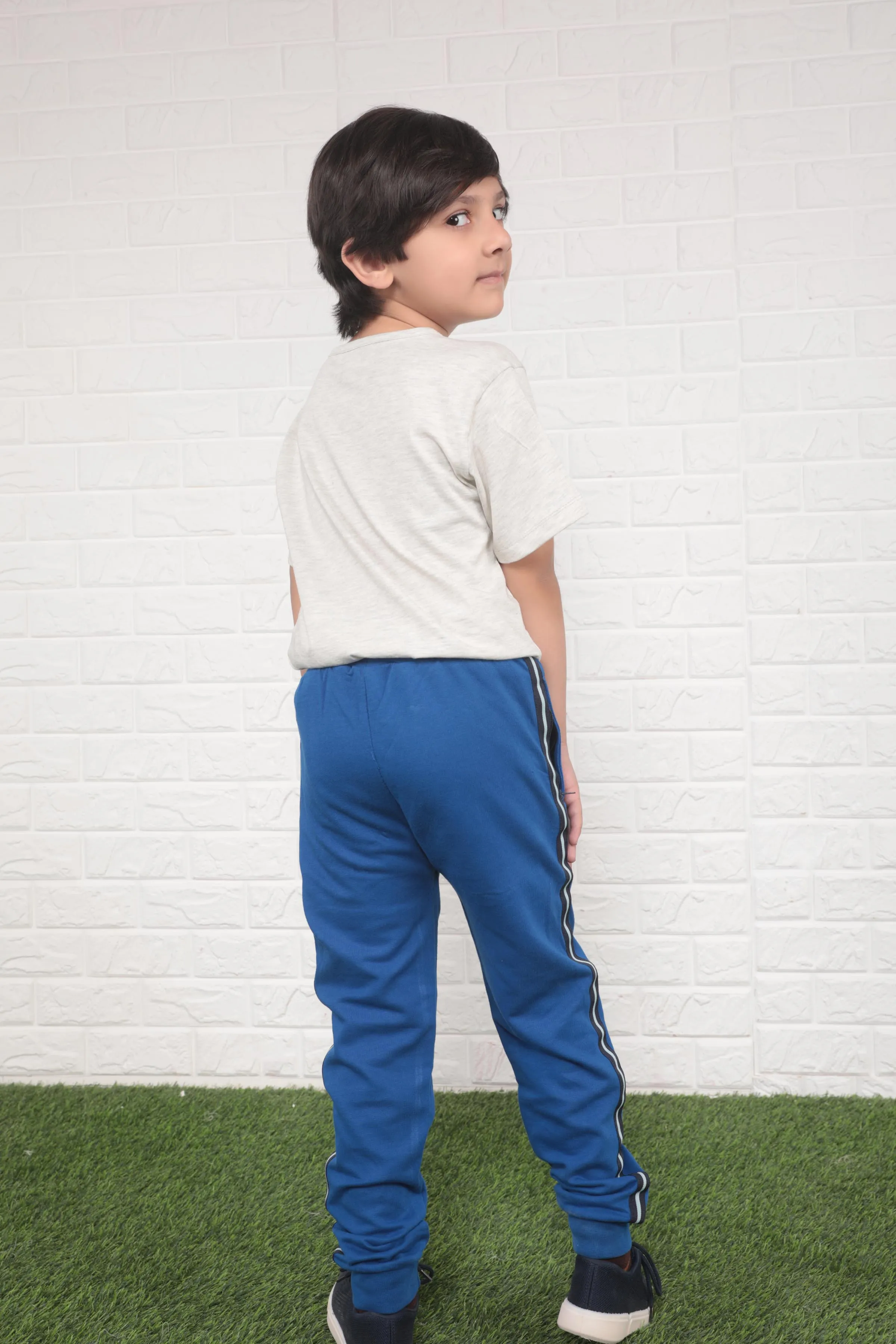 Blue Pique jogger Pants