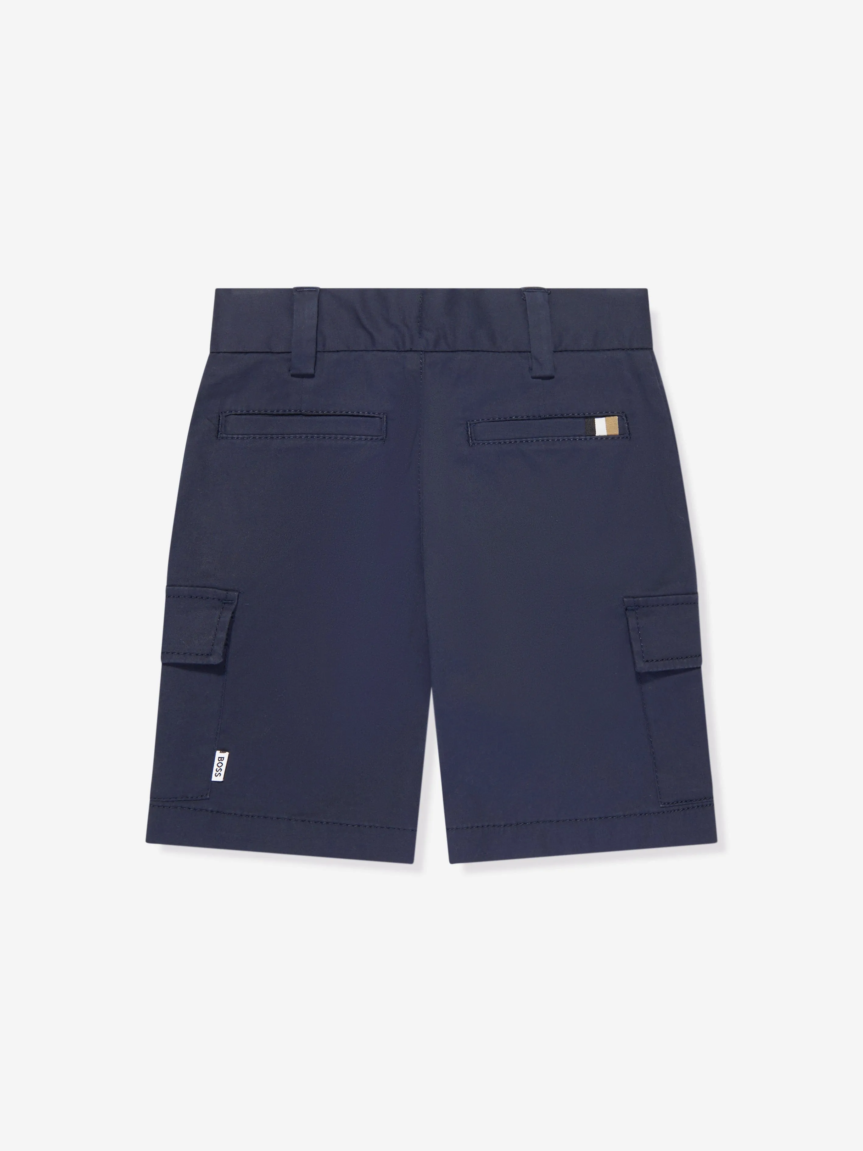 BOSS Boys Pocket Bermuda Shorts In Navy