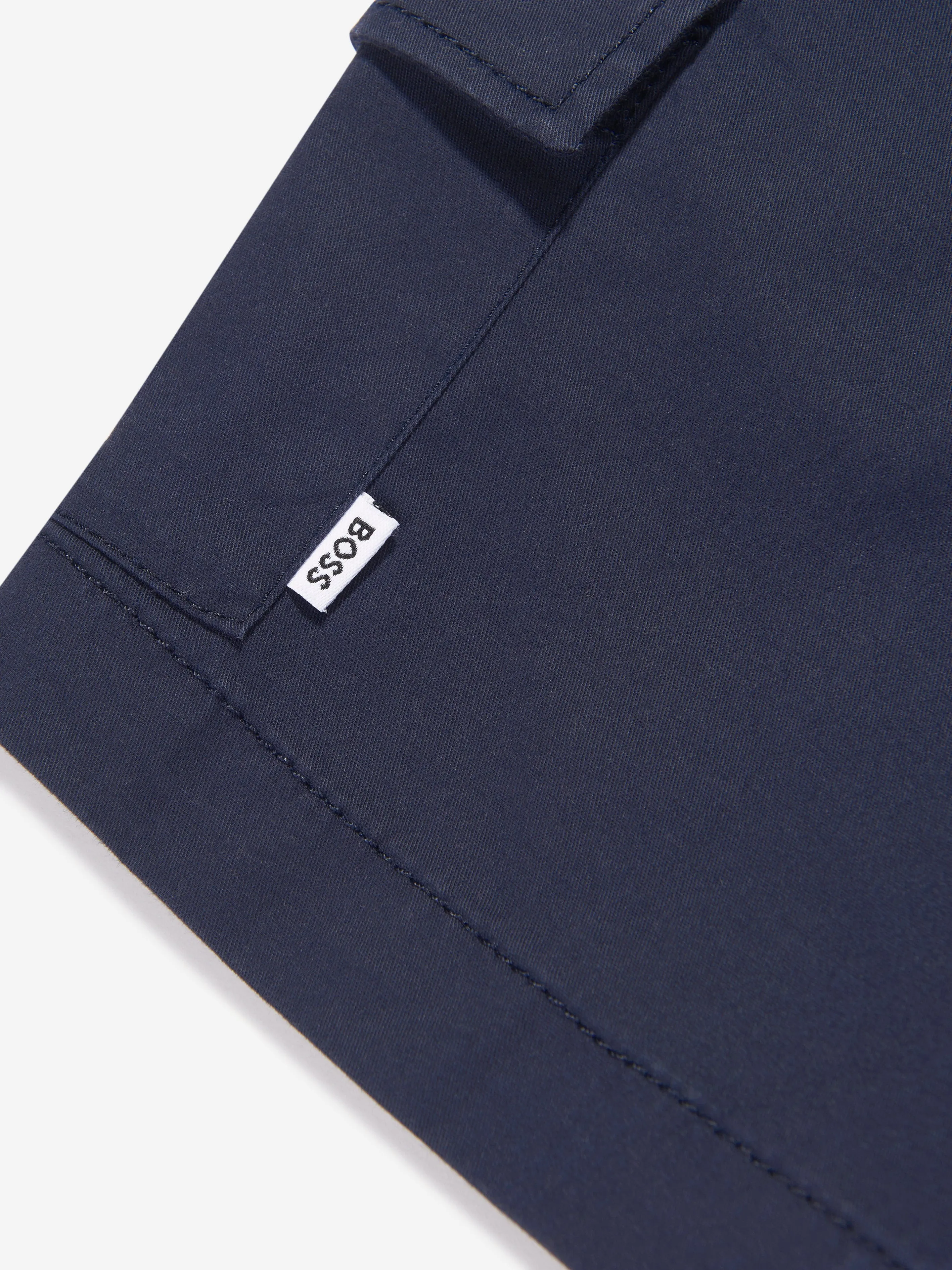 BOSS Boys Pocket Bermuda Shorts In Navy