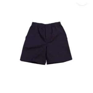 Boy Elastic Waist Shorts- Navy