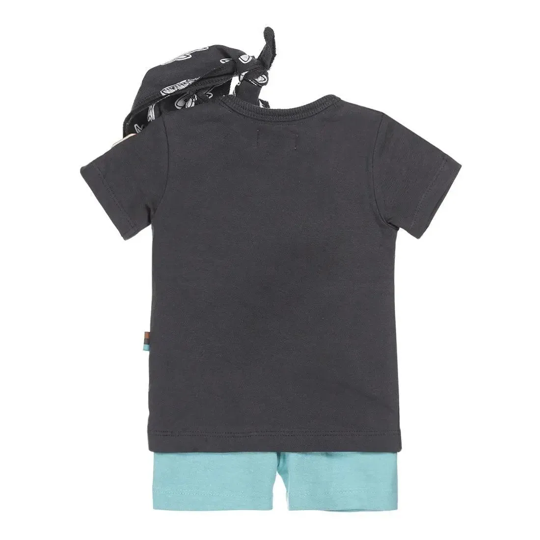 Boys Baby Set T-shirt With Shorts Dark Grey Green | Dirkje