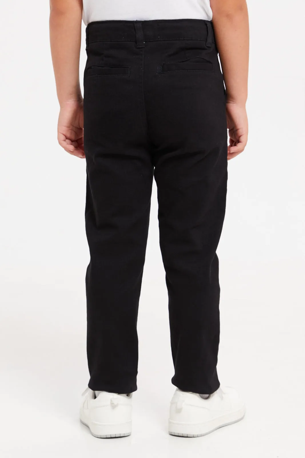 Boys Black Chino Trousers