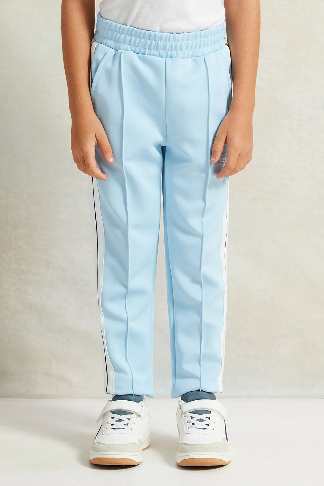 Boys Blue Embellished Track Pants