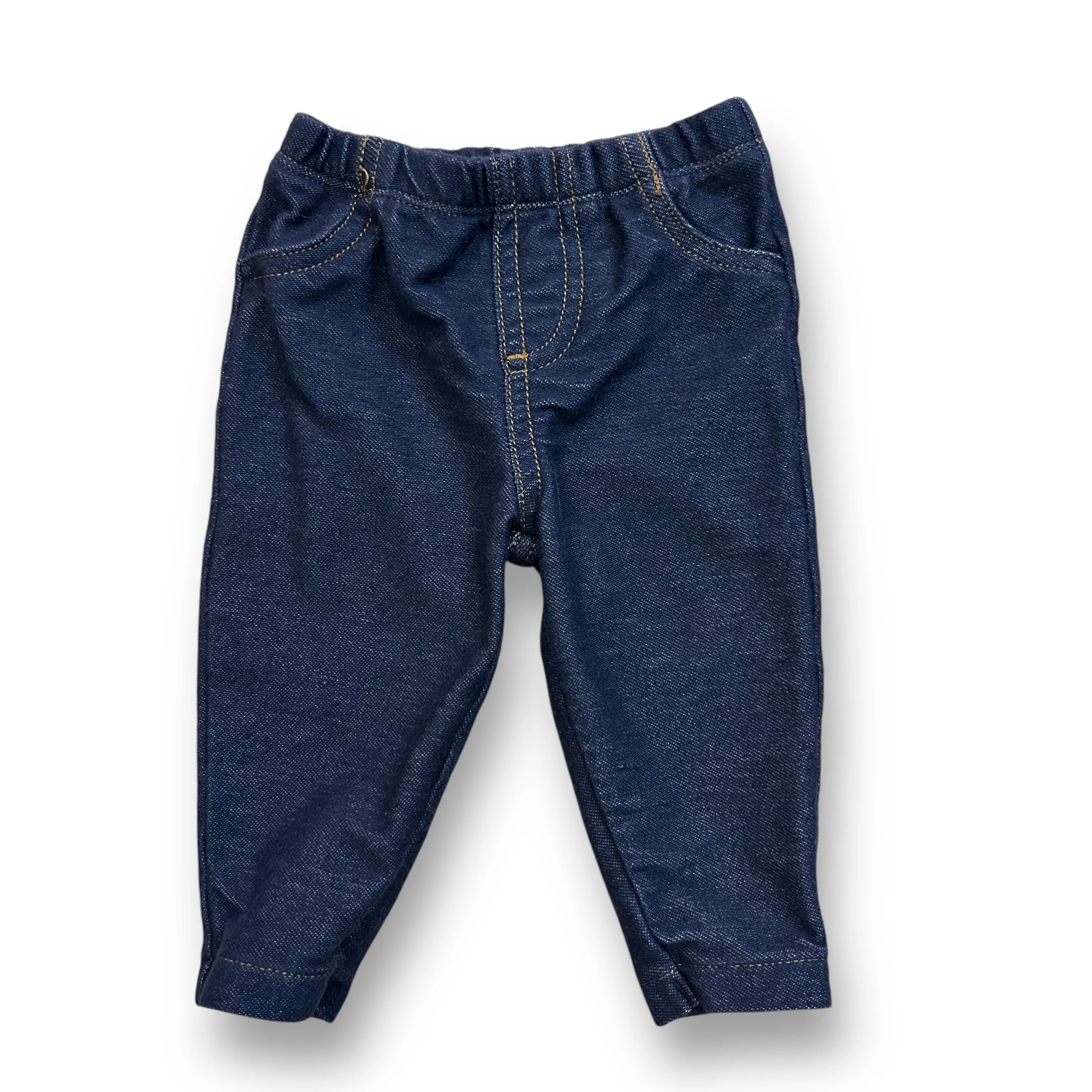 Boys Carter's Size 3 Months Dark Blue Denim-Style Stretchy Pants