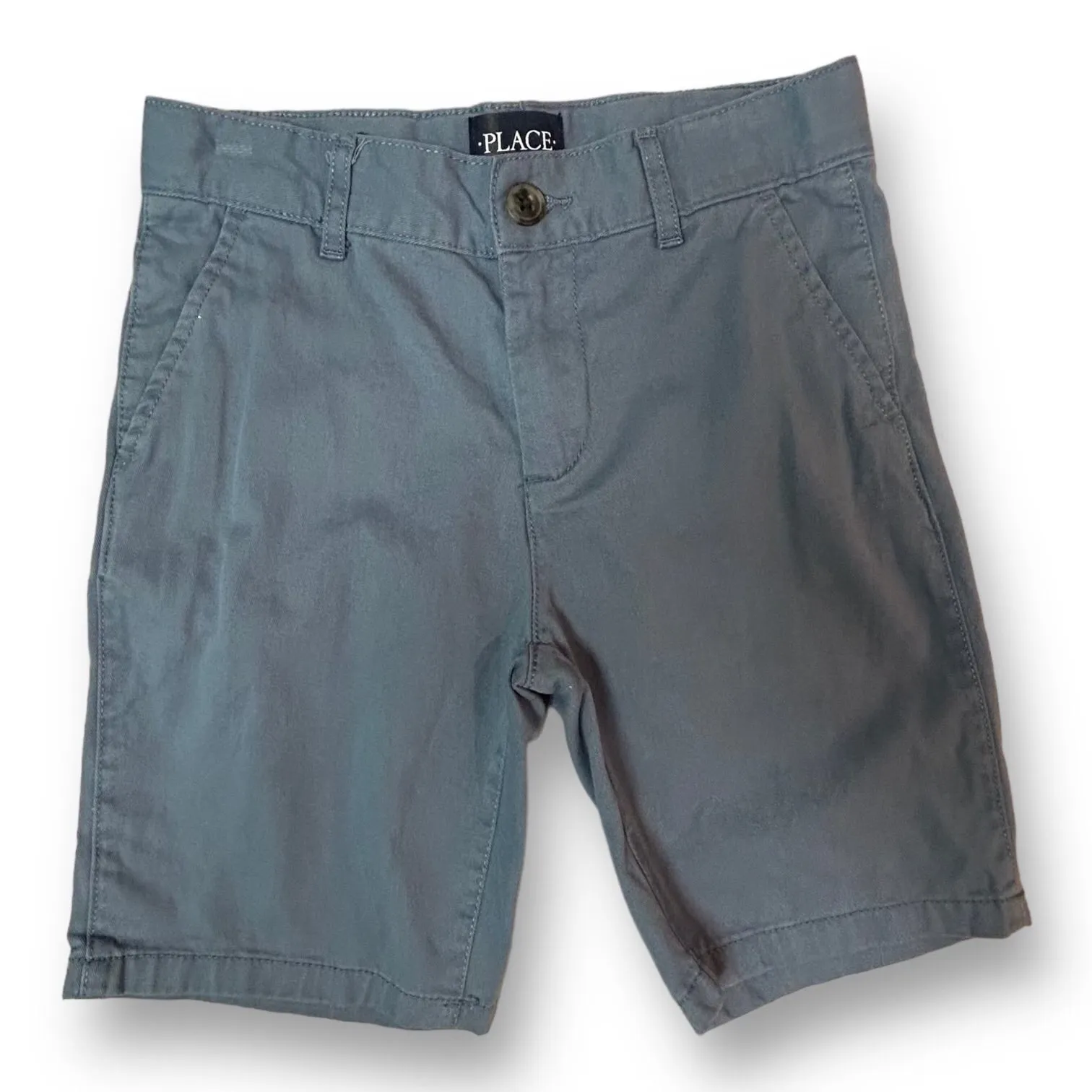 Boys Children's Place Size 7 Blue Khaki Adjustable Waist Shorts