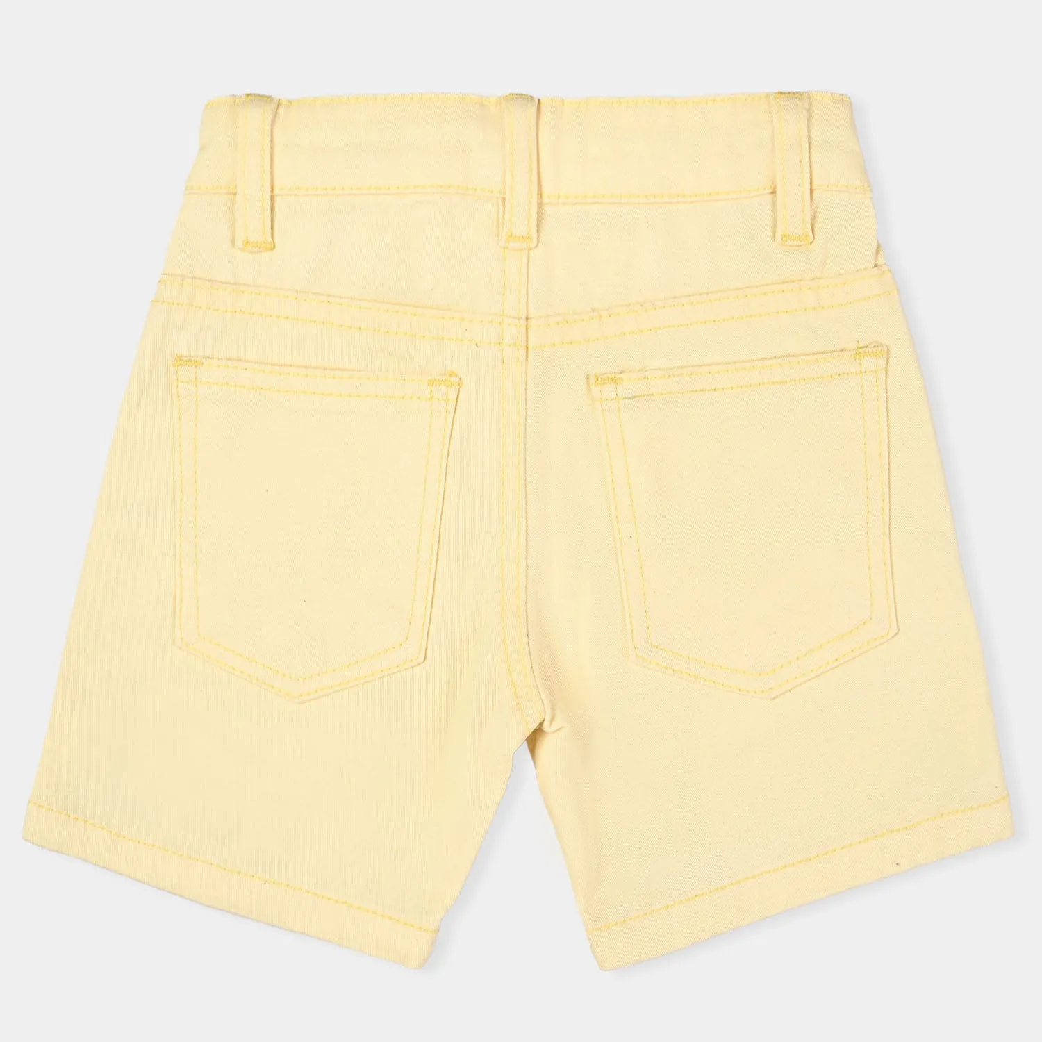 Boys Cotton Twill Short Sonic-Lemon