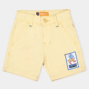 Boys Cotton Twill Short Sonic-Lemon