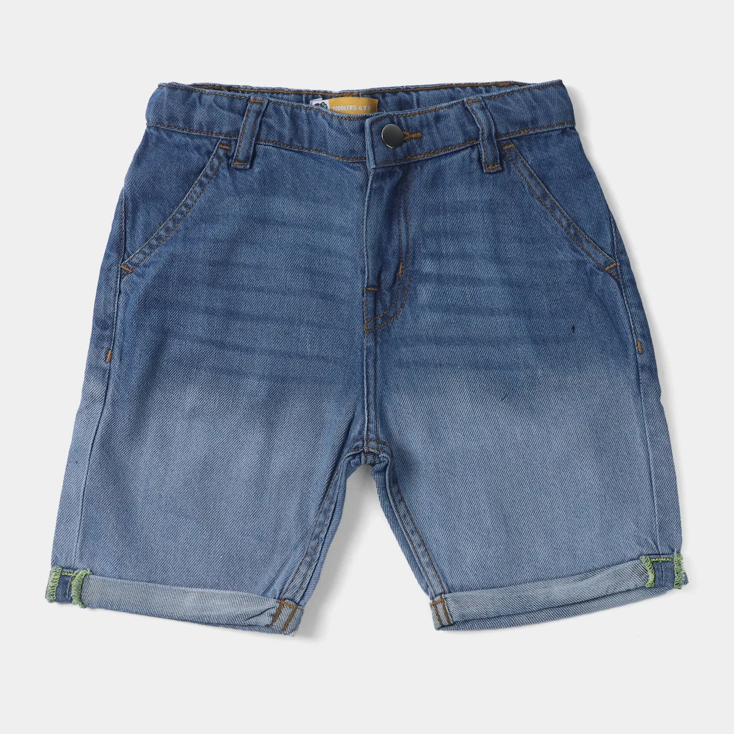 Boys Denim rigid Short Dip Dye | Mid Blue