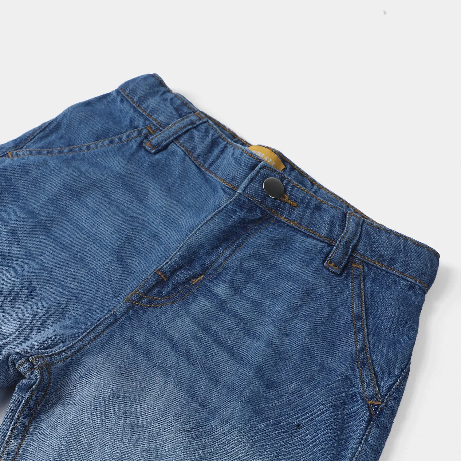 Boys Denim rigid Short Dip Dye | Mid Blue