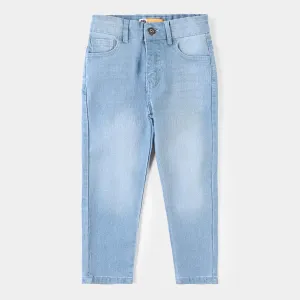 Boys Denim Stretch Basic Pant-Ice Blue