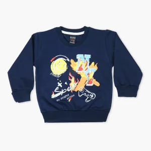 Boys Full Sleeve SweatShirt - Navy Blue