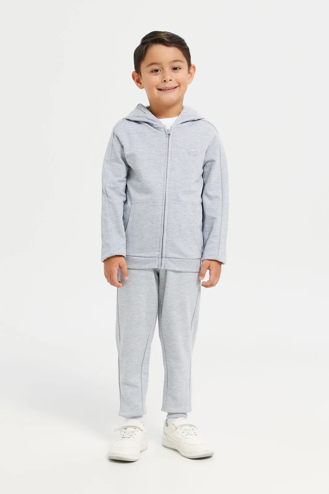 Boys Grey Pocket Jogger Pants