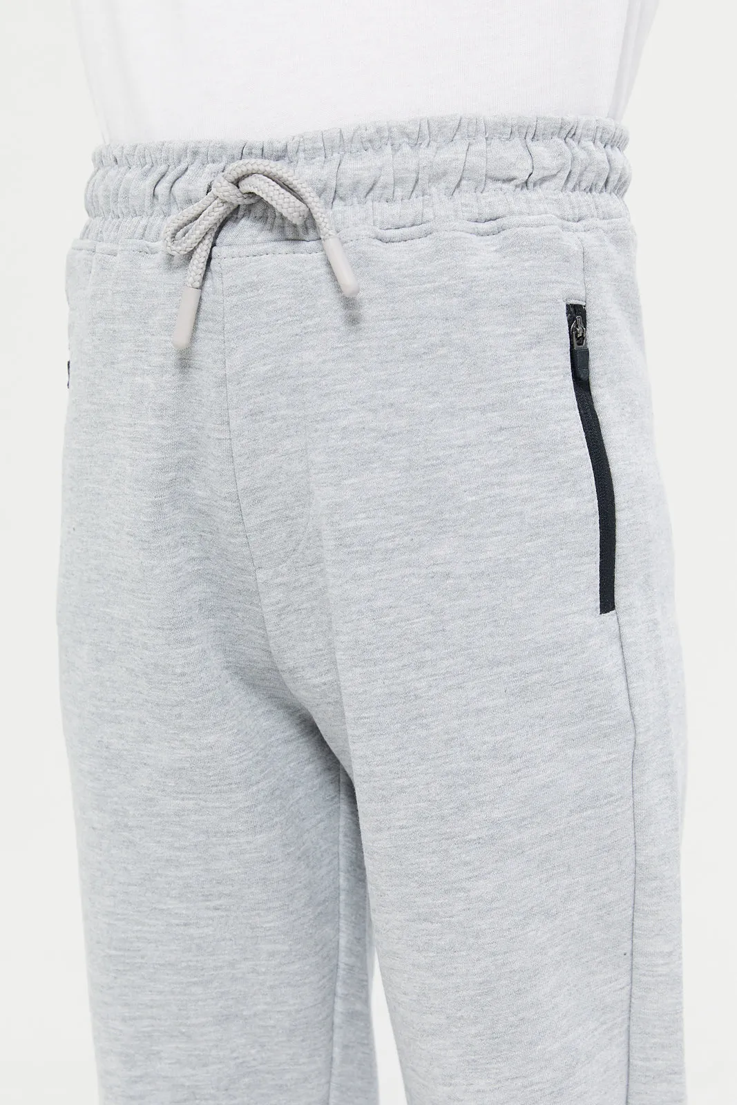 Boys Grey Pocket Jogger Pants