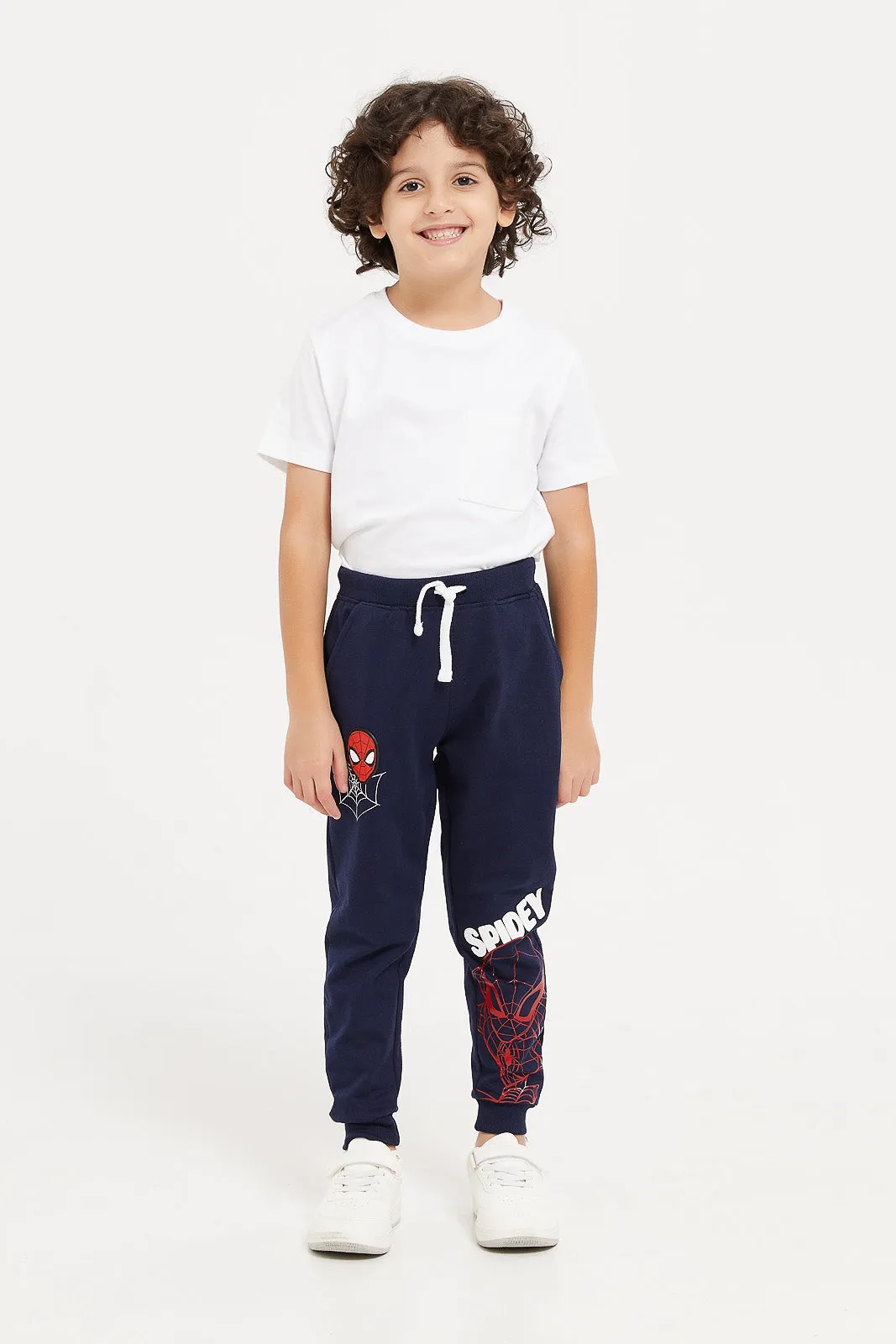 Boys Navy Spider-Man Jogger Pant