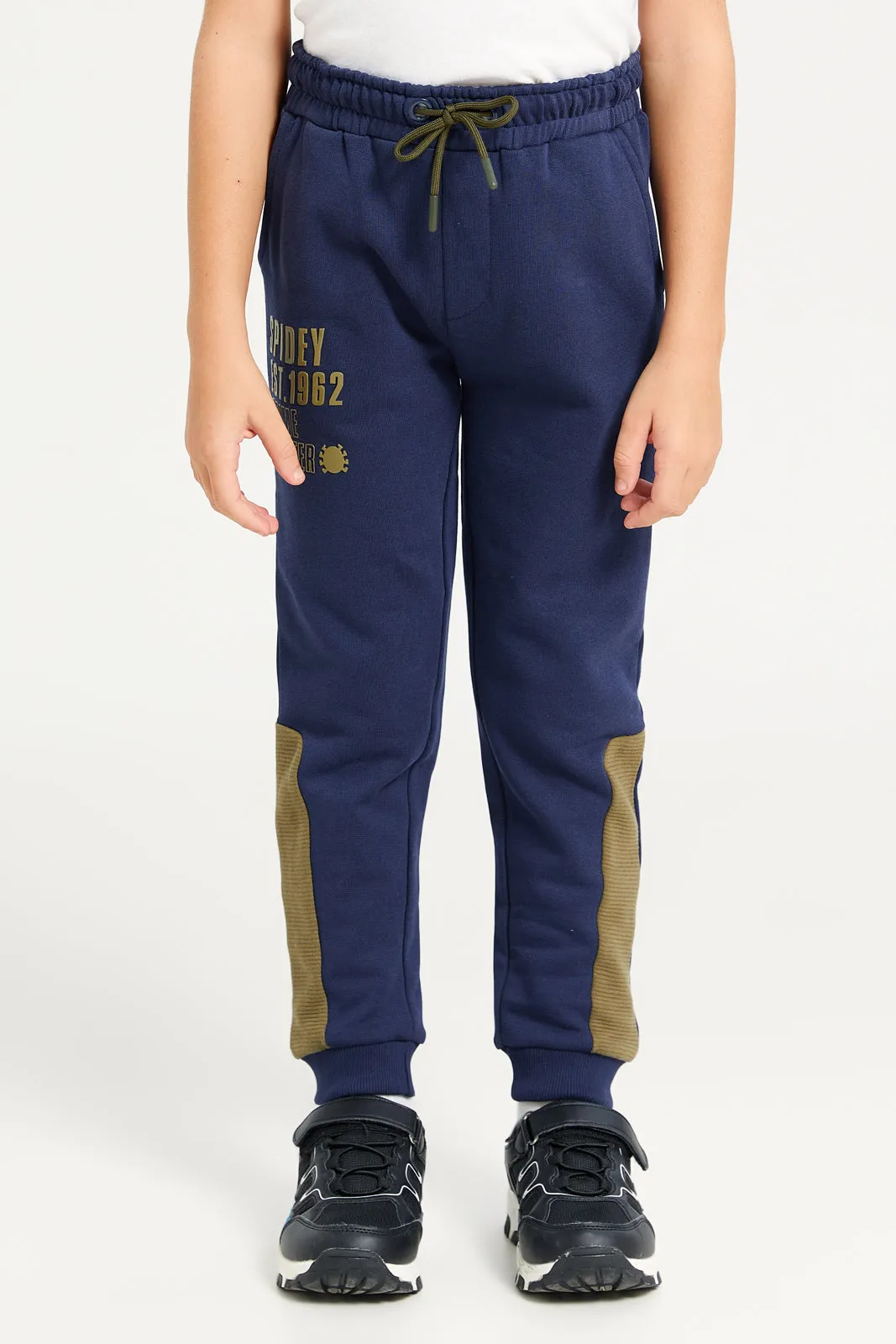 Boys Navy Spider Man Track Pants