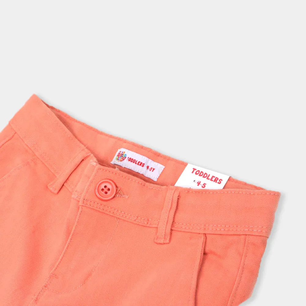 Boys Pant Cotton Chino Basic -ORANGE