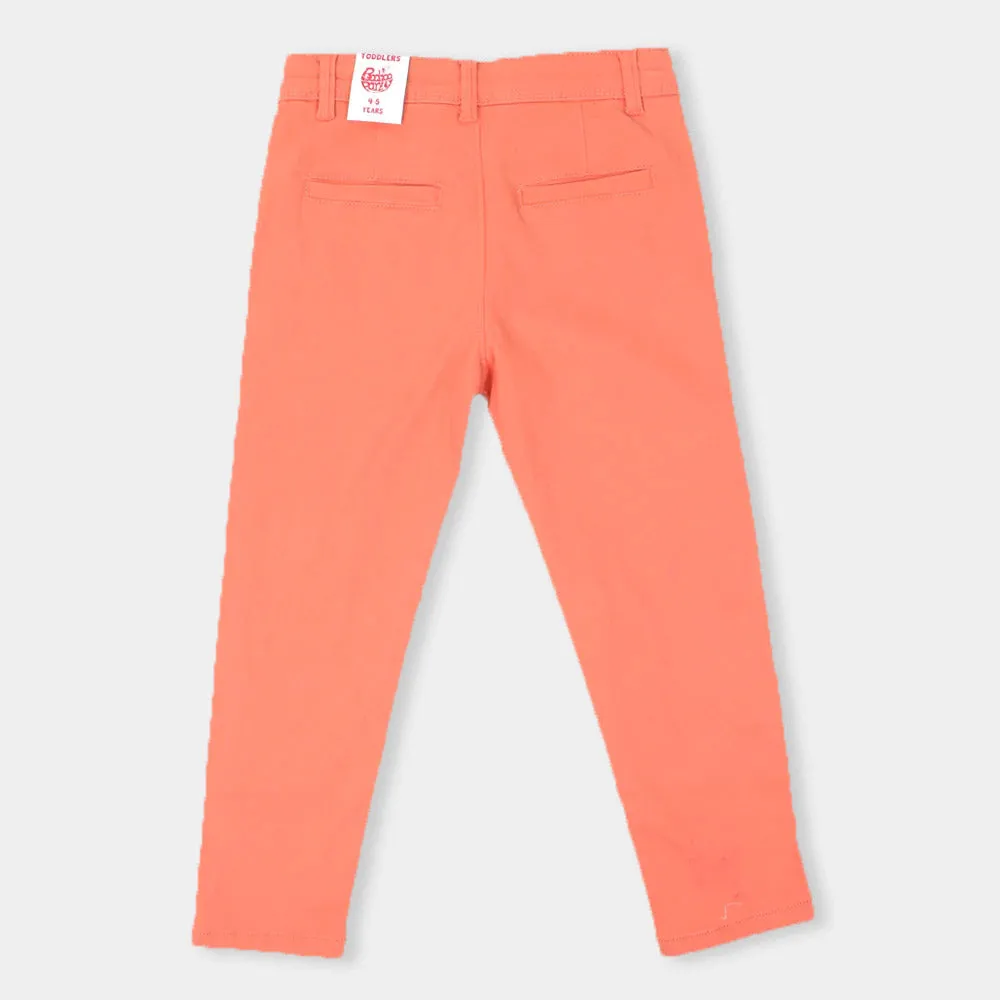 Boys Pant Cotton Chino Basic -ORANGE