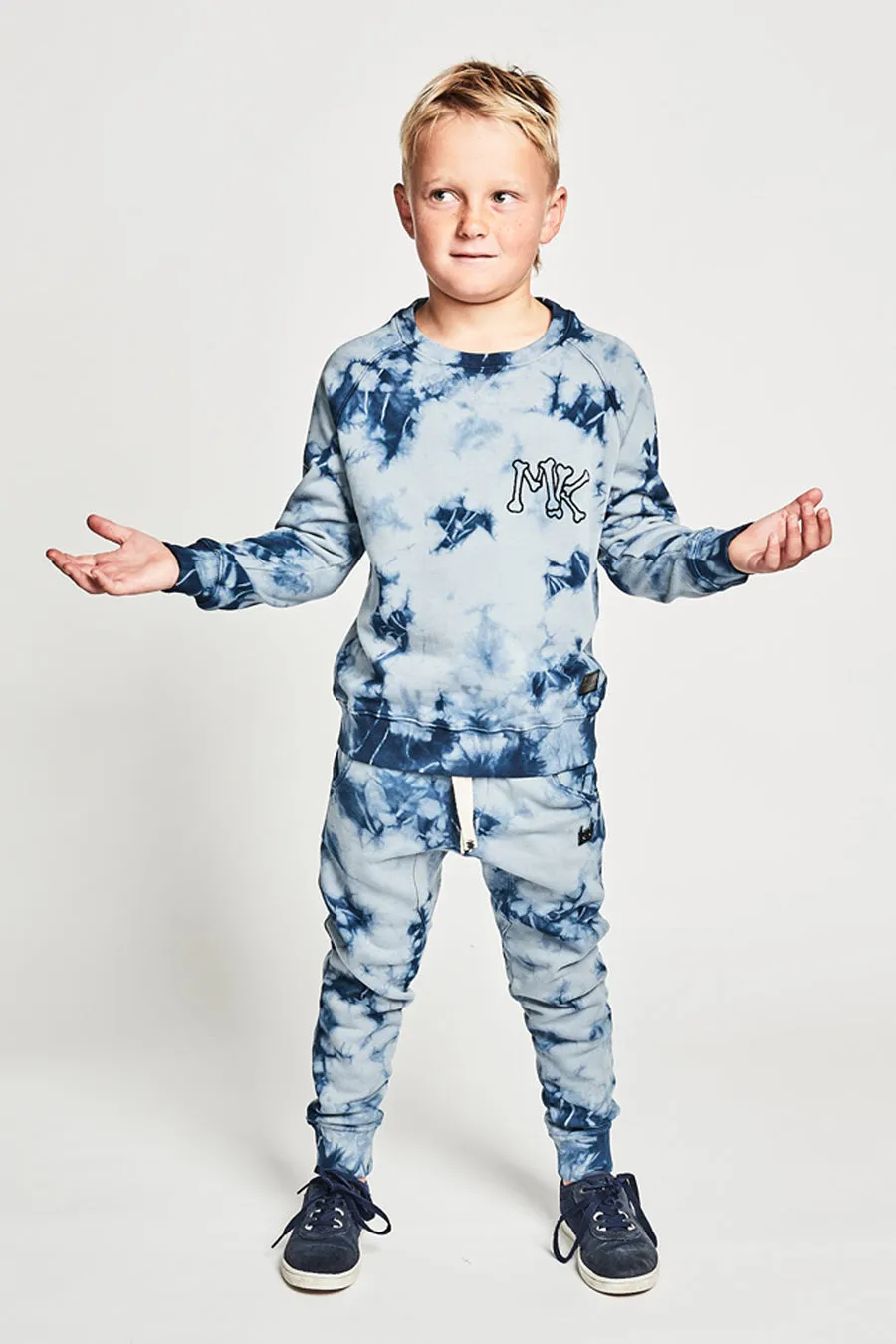 Boys Sweatshirt Munster Kids MK Crew - Mid Blue Dye