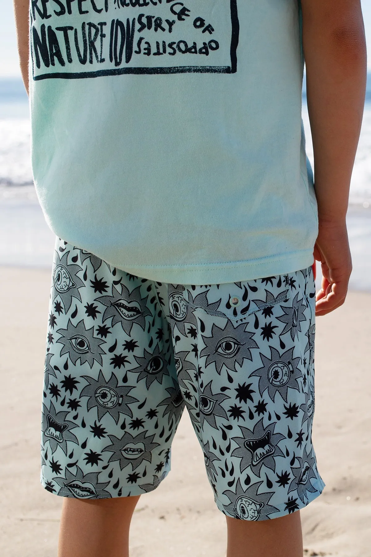 Boys Swim RVCA VA Shorts - Ice Blue