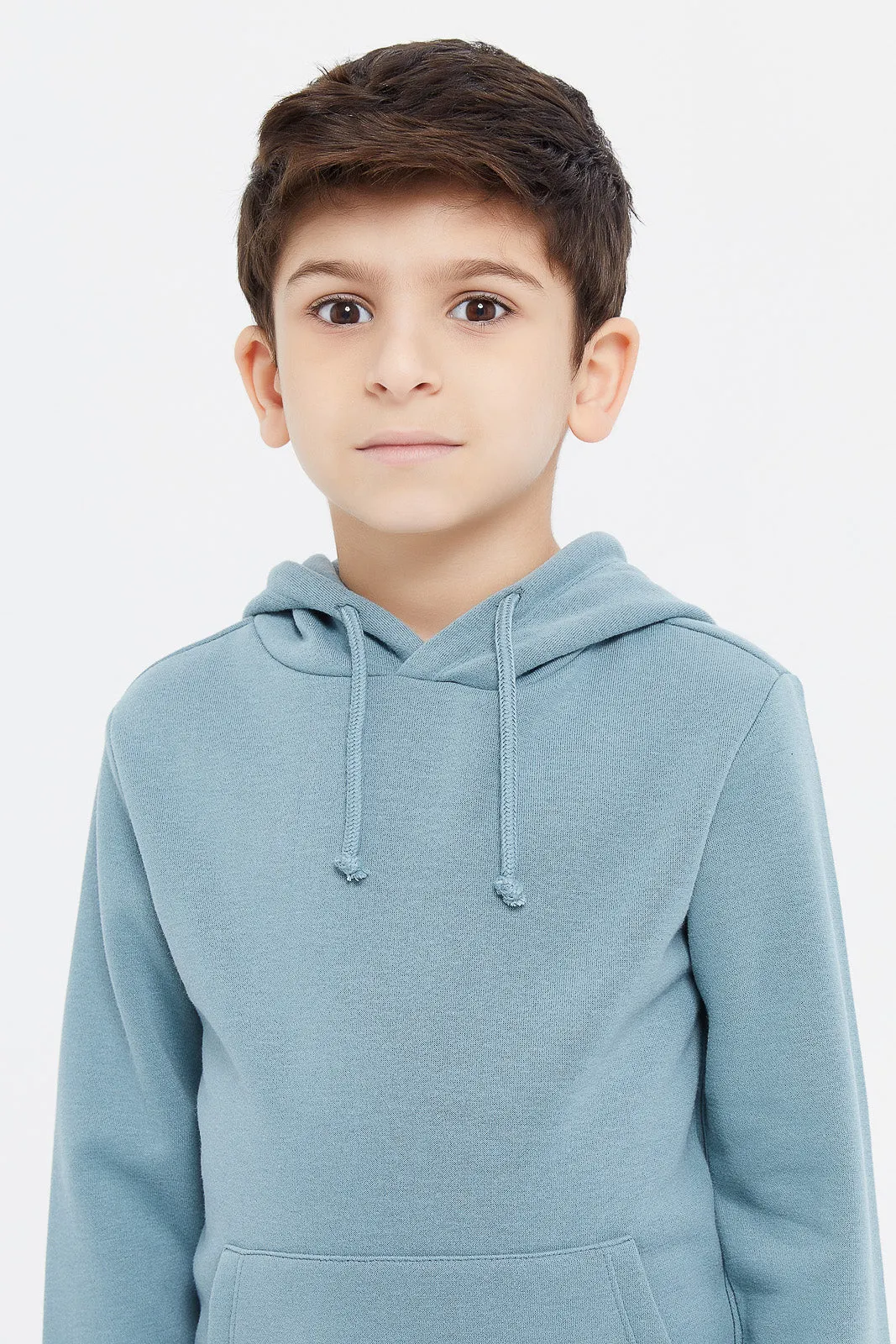 Boys Teal Hooded Sweatshirt