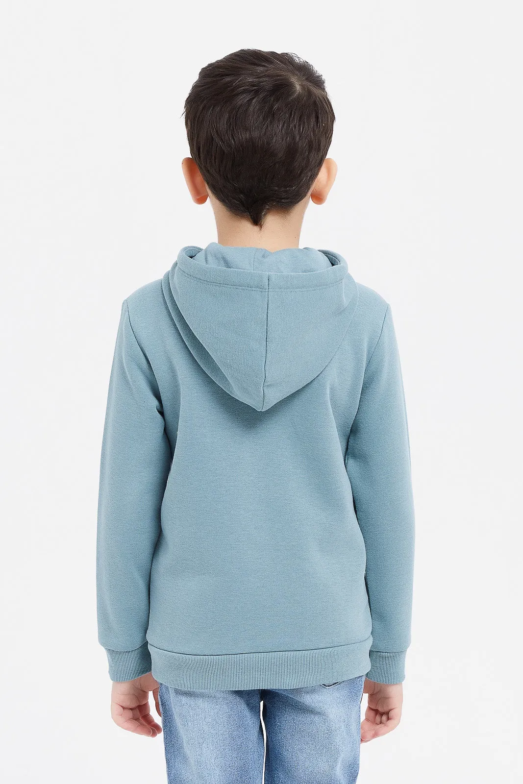 Boys Teal Hooded Sweatshirt