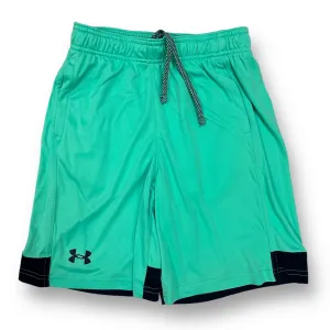 Boys Under Armour Size 10/12 YMD Lime Green Athletic Drawstring Shorts