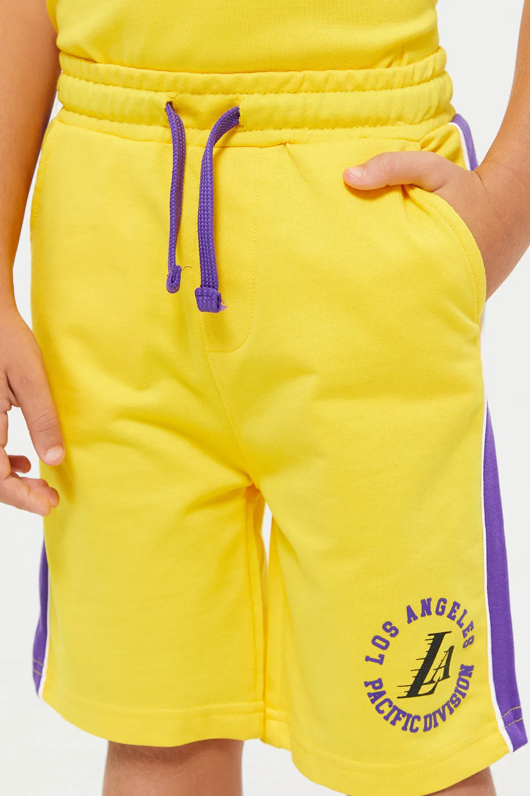 Boys Yellow Lakers Short