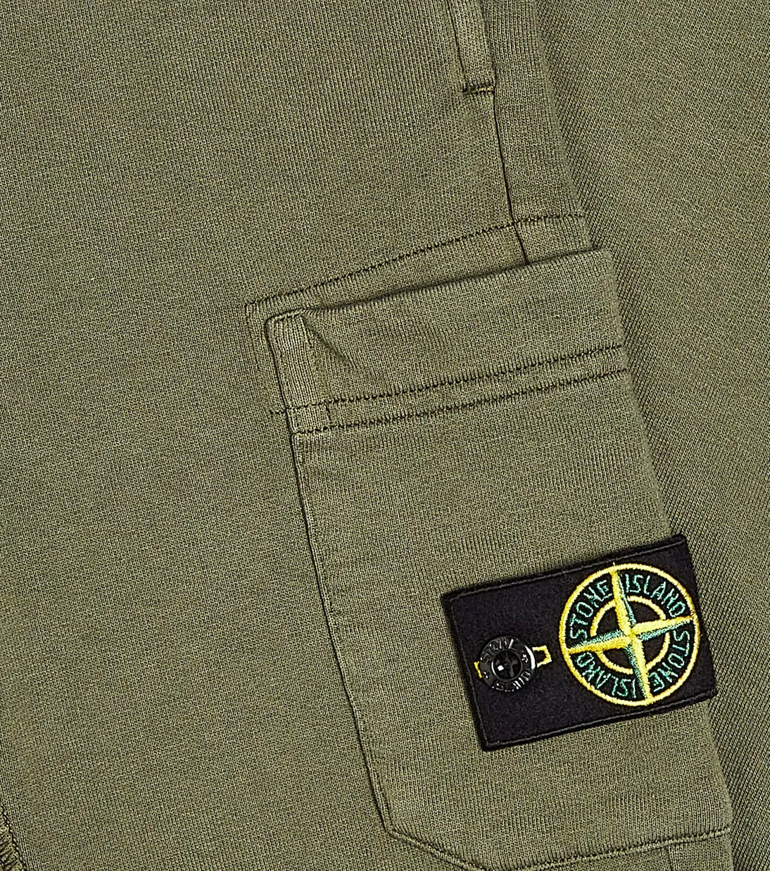 Compass cotton fleece sweatpants Stone Island Junior, green