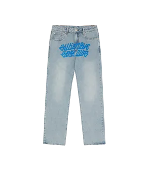 CURSIVE LOGO DENIM PANTS - STONEWASH