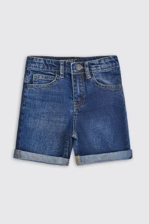 Dark Blue Denim Shorts