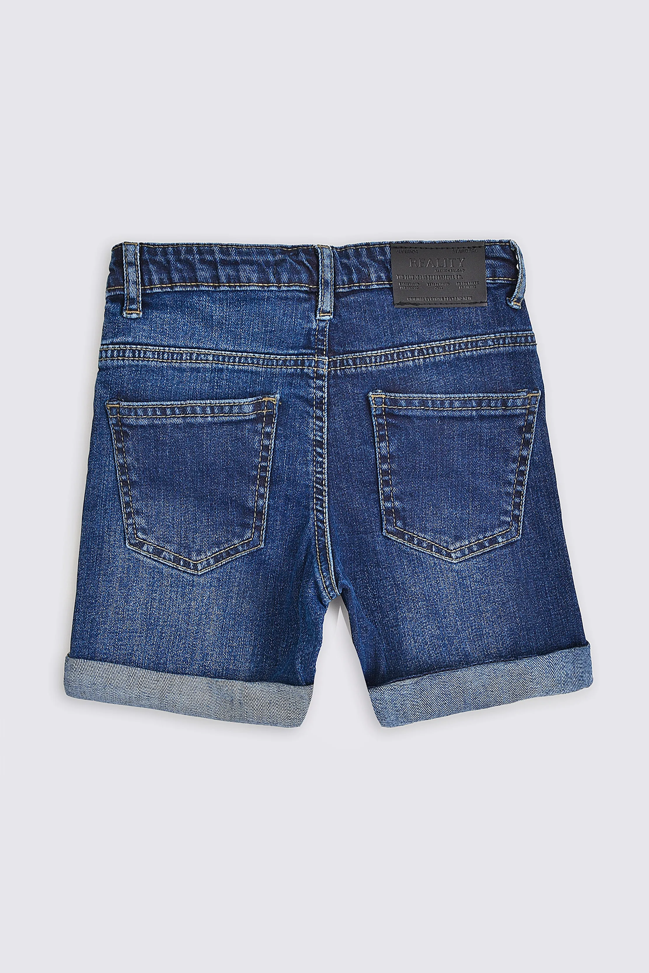 Dark Blue Denim Shorts