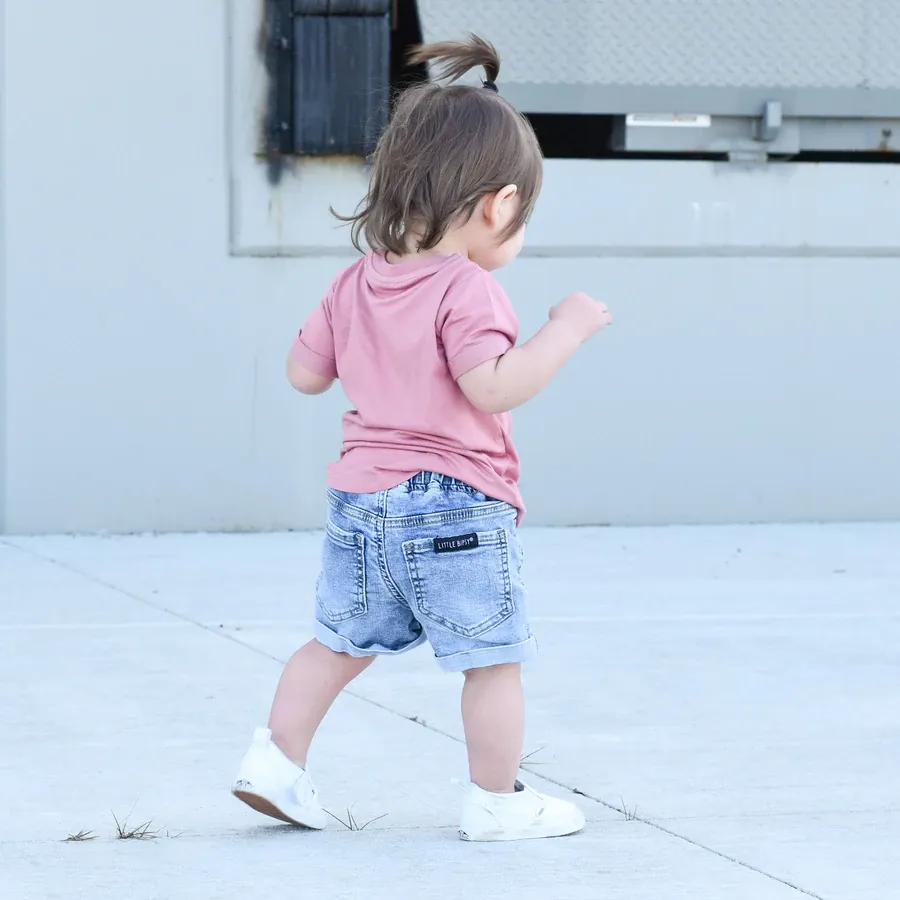 Distressed Denim Shorts