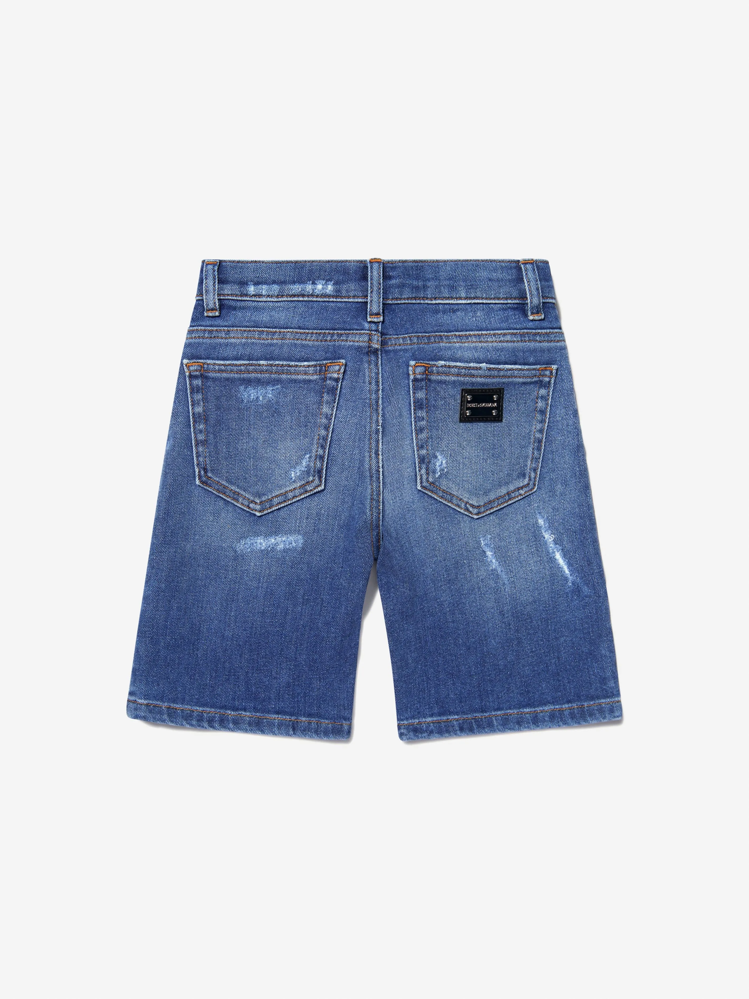 Dolce & Gabbana Boys Cotton Denim Bermuda Shorts