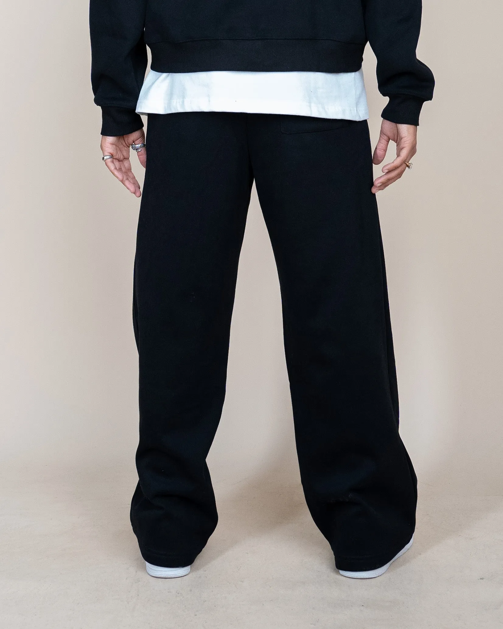 EPTM PERFECT BAGGY FLEECE PANTS - BLACK