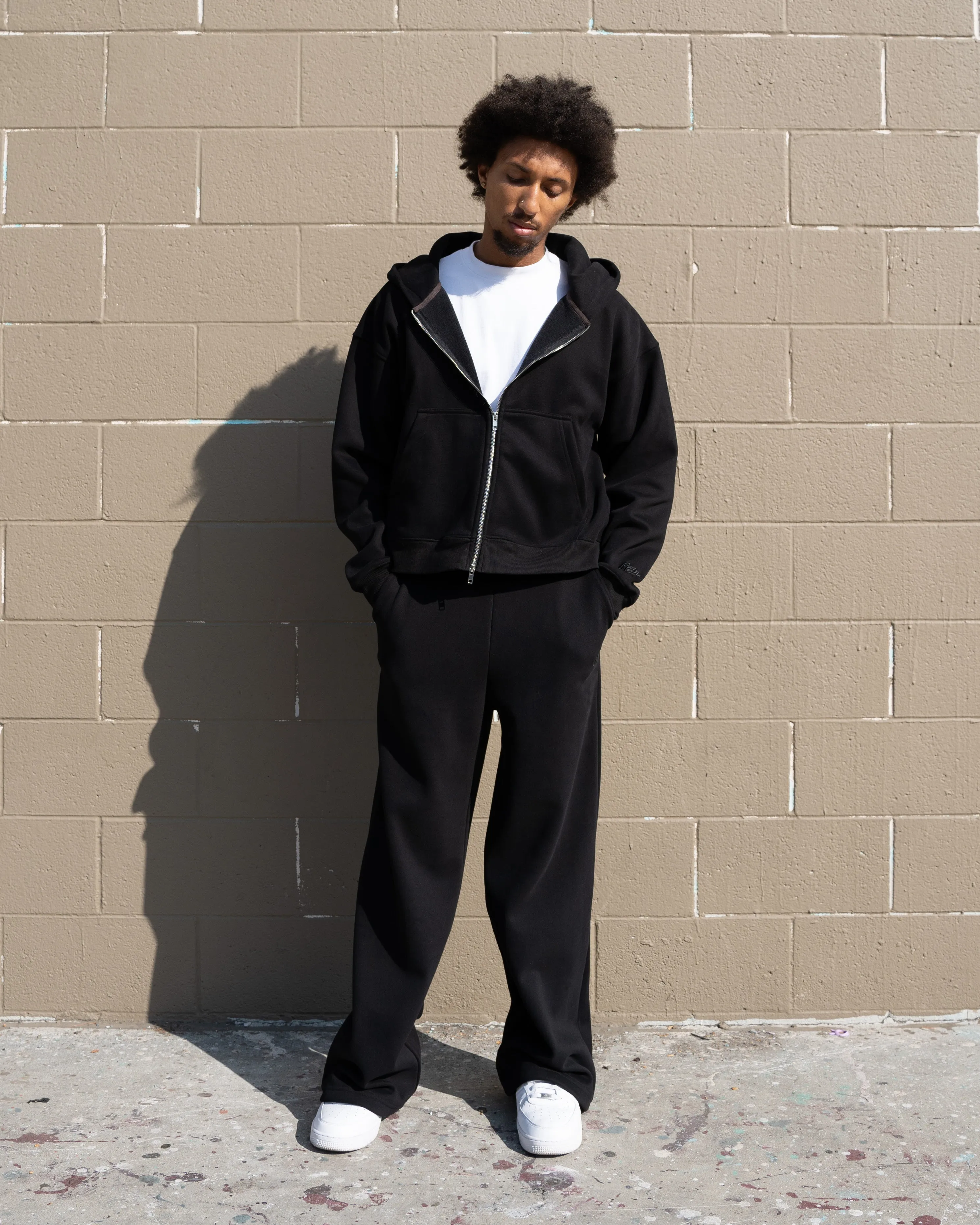 EPTM PERFECT BAGGY FLEECE PANTS - BLACK