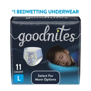 Goodnites Nighttime Bedwetting Underwear for Boys, L, 11 Ct