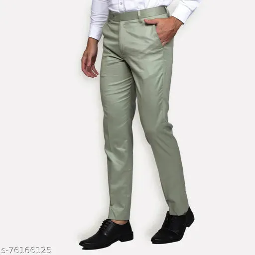 HAUL CHIC'S BLACK, GREEN FORMAL TROUSER