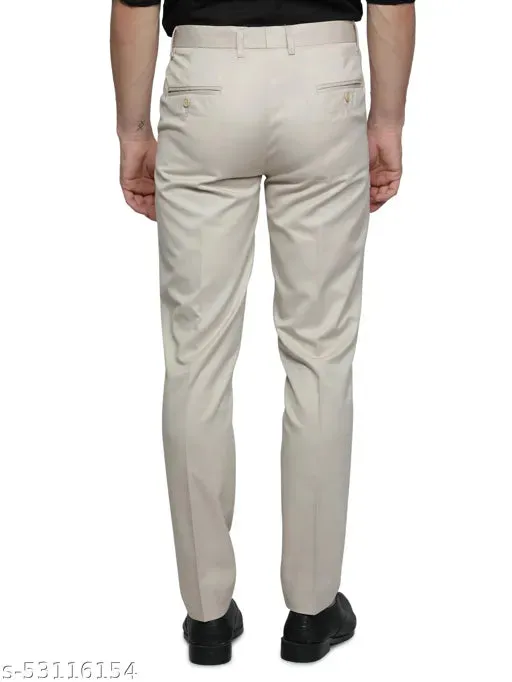 Haul Chic's Cream Formal Trouser