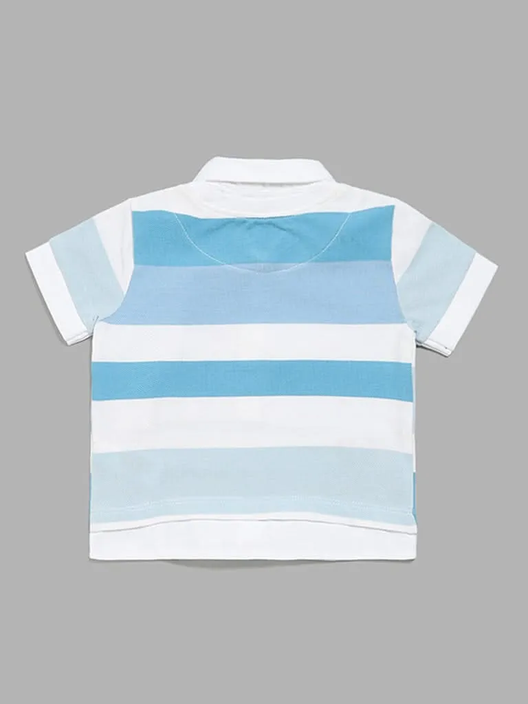 HOP Baby Blue Striped T-Shirt