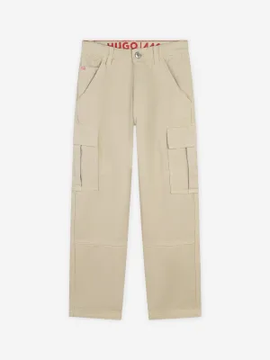 Hugo Boys Loose Pants in Beige