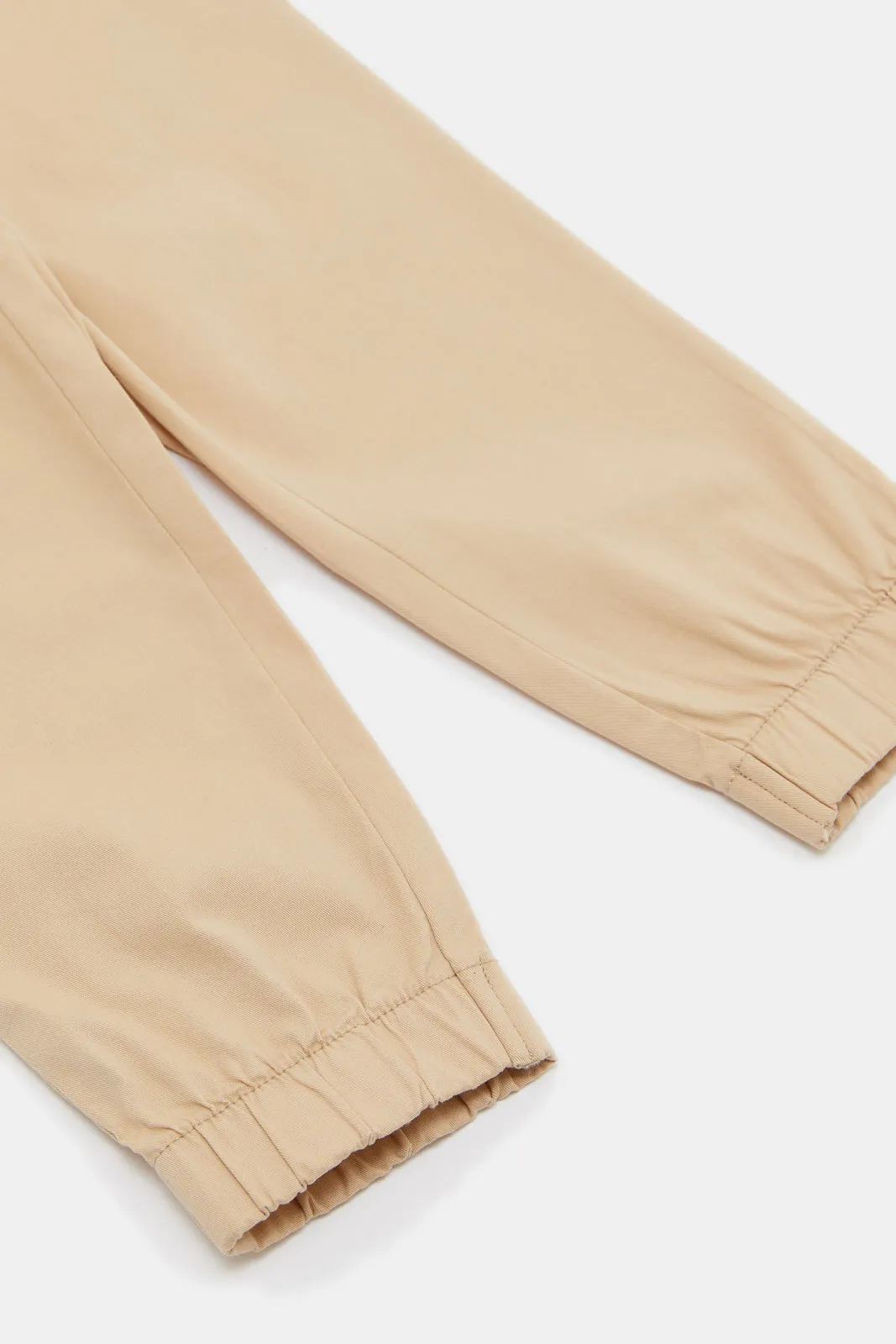 Infant Boys Beige Twill Chino Pants