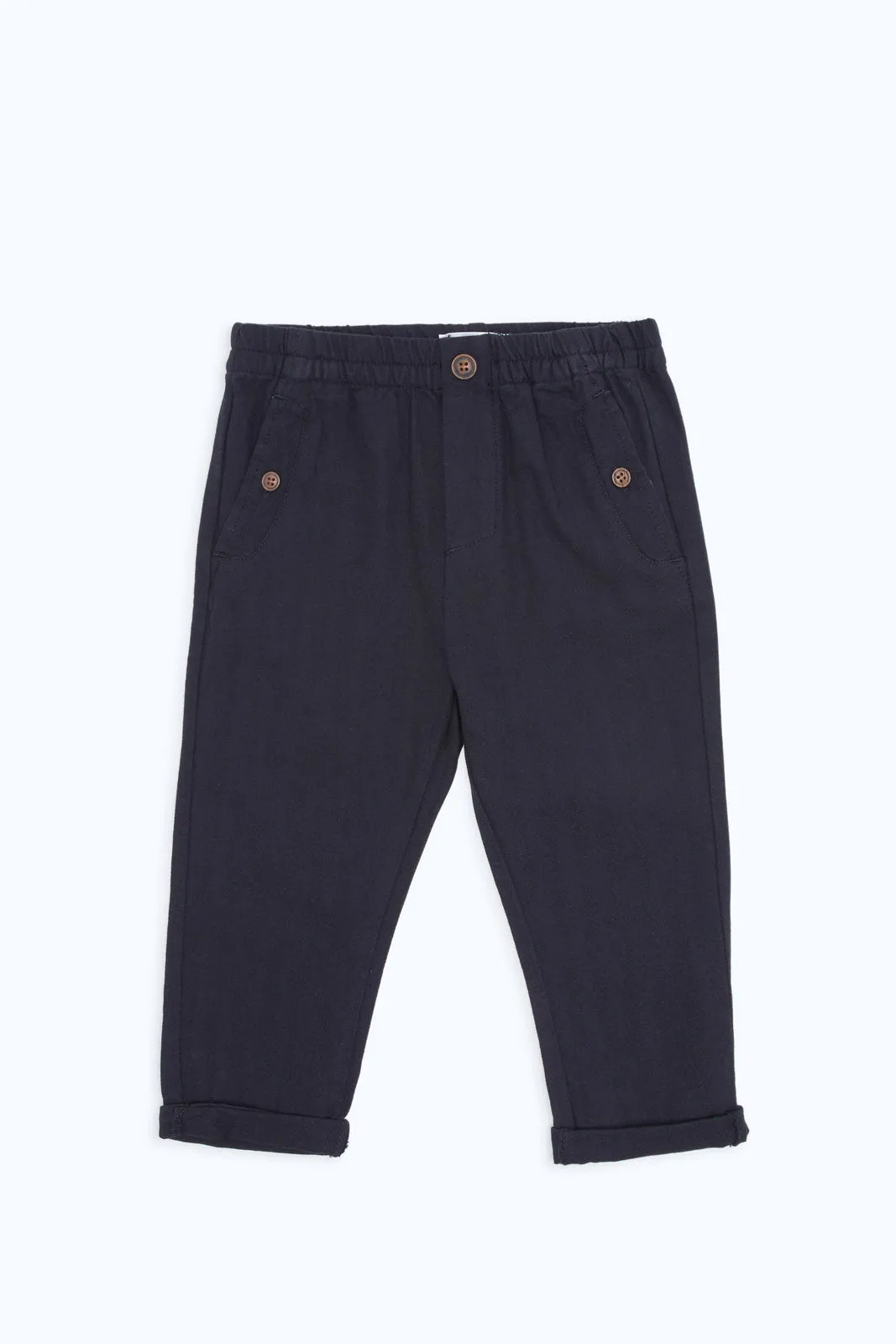 Infant Boys Black Herringbone Trouser