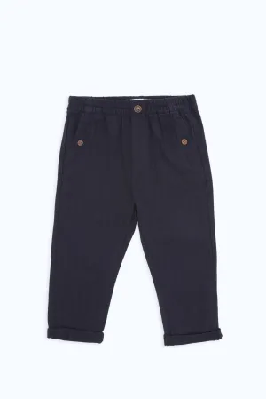 Infant Boys Black Herringbone Trouser