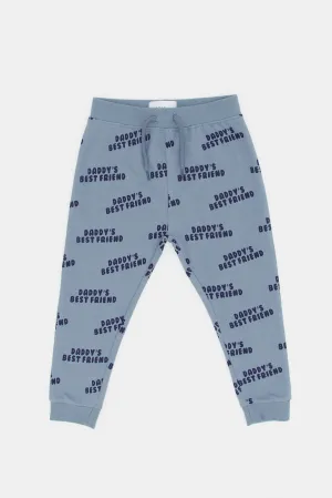 Infant Boys Blue Daddy's Best Friend Jogger Pants