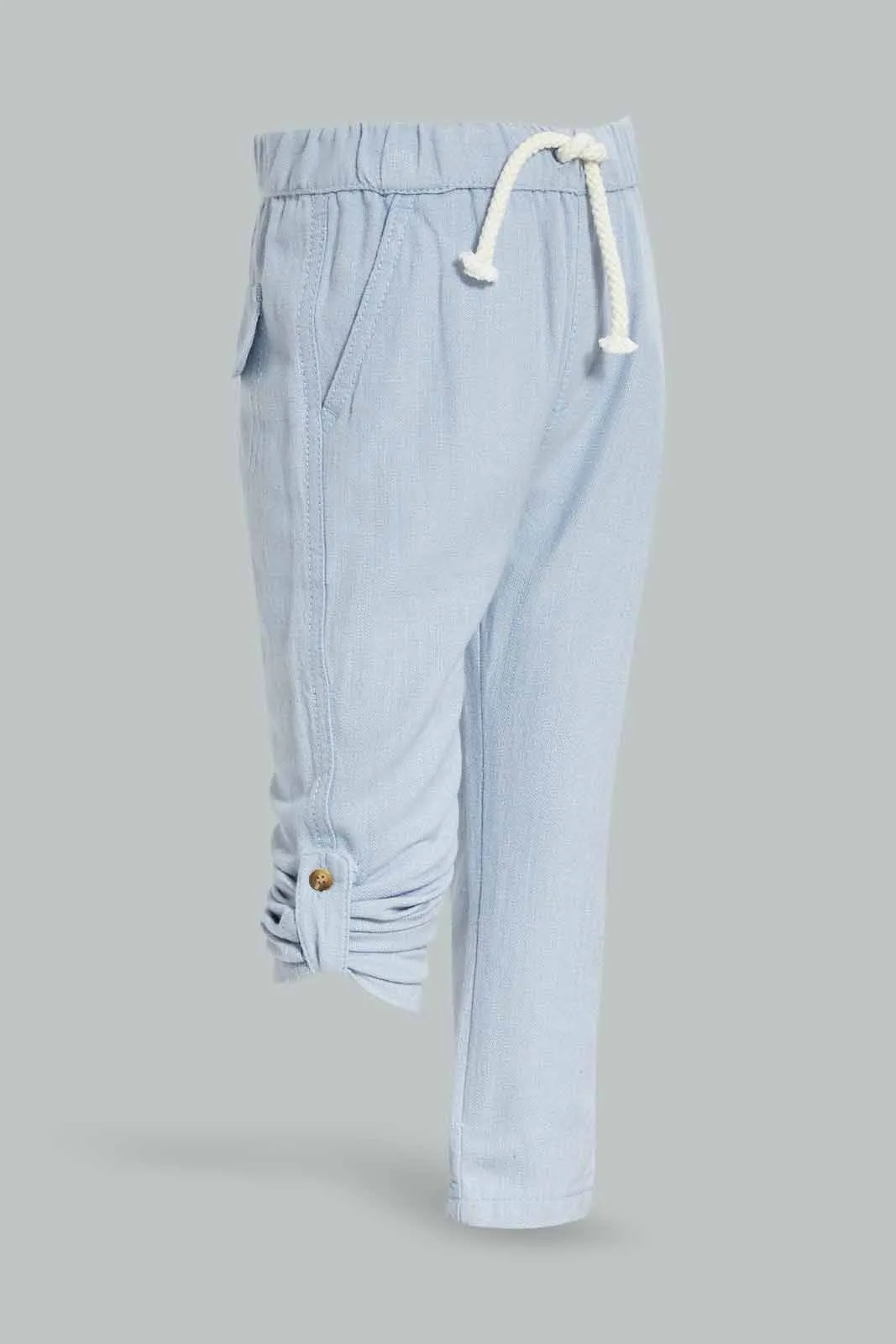 Infant Boys Blue Linen Trouser