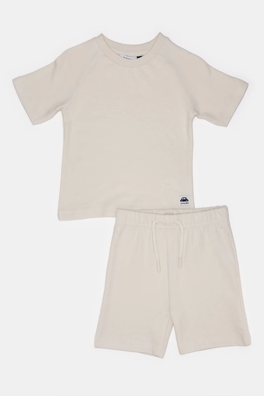 Infant Boys Cream Jacquard Pyjama Set (2 Piece)