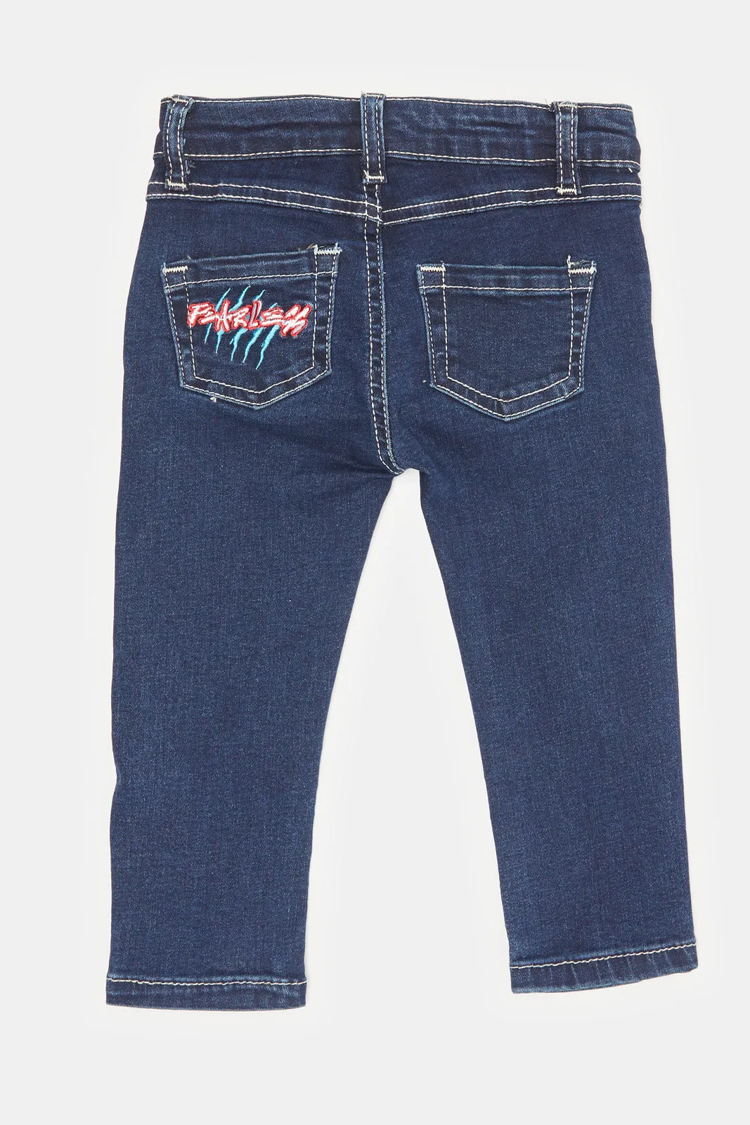 Infant Boys Navy 5 Pocket Denim Pants